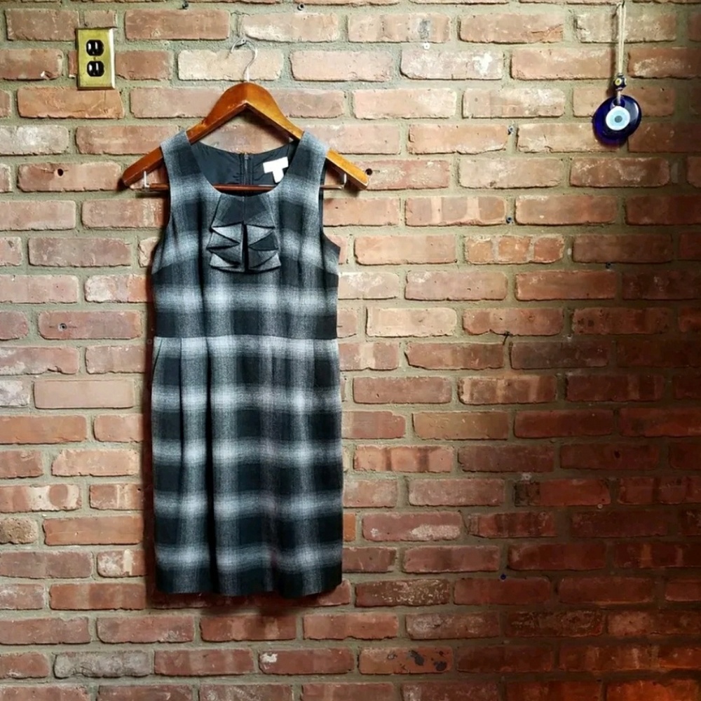 Ann Taylor Loft Glen Plaid Sheath Career Dress